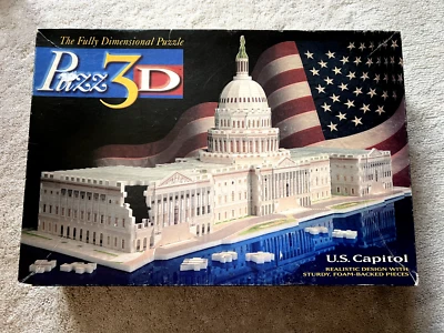 Rompecabezas 3D del Capitolio de los Estados Unidos 718 piezas de Puzz3D de Milton Bradley diversión familiar Foto 1 de 4