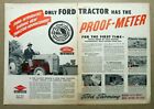 16X11 Original 1950 Ford Tractor Ad  Only Ford Has The Proof Meter