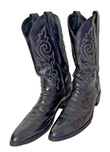 Justin 1409 London Kalbsleder Herren Schwarz Western Cowboystiefel - Größe 12 B - Bild 1 von 7