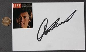Hollywood Legend Clint Eastwood signed autographed Photocard Life Cover image - - Picture 1 of 1