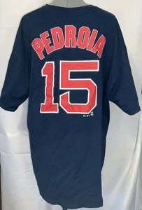 Dustin Pedroia T Shirt Mens Plus 2xl Navy Blue Boston Red Sox Majestic - Picture 1 of 7