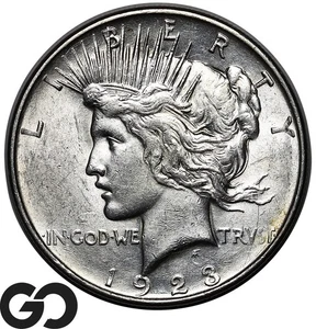 1923-D Peace Dollar - Picture 1 of 3