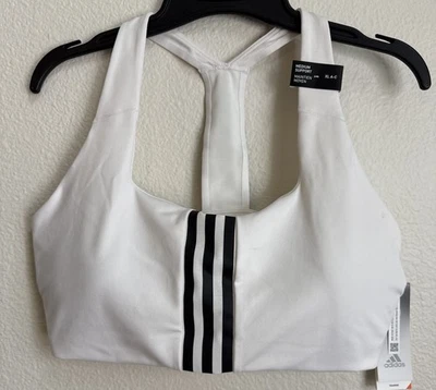 Adidas Womens White Powerimpact Training Medium Support Bra HC5377 Size XLAC NWT - Image 1 of 4