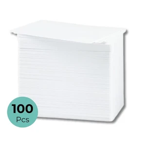 , 100 tarjetas de identificación de visita premium de plástico PVC blanco en blanco, CR80, 30 - Imagen 1 de 5