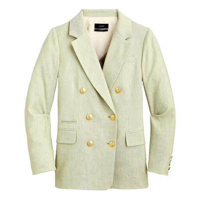 NWT J.Crew Bristol Blazer in Light Sage Natural Stretch Linen Jacket 4 - Image 1 of 4