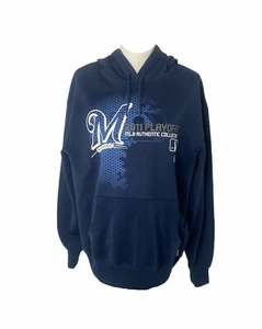 Sudadera con Capucha Milwaukee Brewers Para Hombre Mediana Majestuosa 2011 Playoffs Base Térmica - Imagen 1 de 9