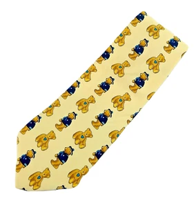 Ideas By Bob & Chris Sailor Teddy Bear Yellow Men's Tie Blue Heart Navy - Picture 1 of 3