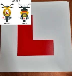 L PLATE PLASTIC MOTORCYCLE LEARNER LEGAL MOTORCYCLE SCOOTER - HARD - Picture 1 of 1