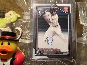 Dakota Jordan 2024 Bowman Draft #CPA-DJ 1st Bowman Base Auto Giants Prospect - Picture 1 of 2