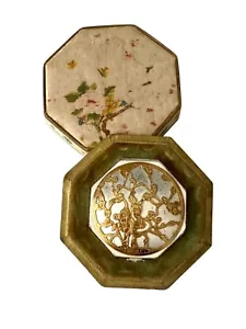 Shari Langlois Double Vanity Powder & Rouge Compact in Original Silk Box c1920 - Picture 1 of 10