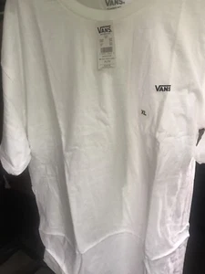 Vans "Left Chest Logo" Short Sleeve Tee (True White/Black) Graphic T-Shirt - Picture 1 of 3