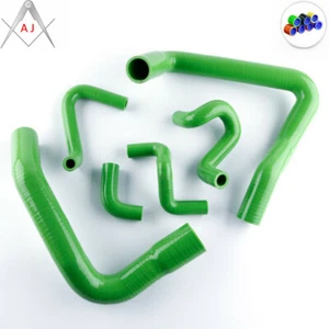 Green For Ford Mustang 1986-1993 Silicone Radiator Coolant Pipe 3-ply Hoses Kit - Foto 1 di 3