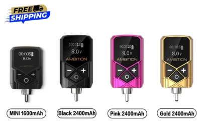 Ambition Kuark Wireless Tattoo Power Supply RCA 2400amh LCD Display FAST Charge - Image 1 of 4