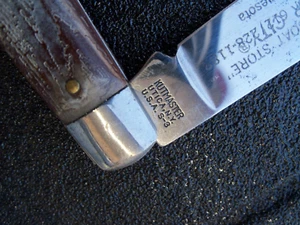 VINTAGE KUTMASTER SINGLE BLADE POCKETKNIFE (WITH ADVERTISEMENT ON IT #S-3) - Picture 1 of 9
