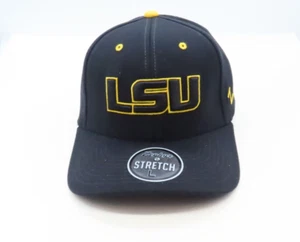 LSU Tigers Zephyr Black Stretch Hat Cap Size Large - Picture 1 of 11