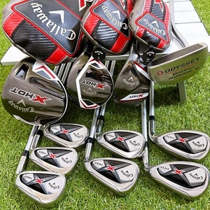 Callaway X HOT Set Mazze da Golf Uomo Senza Borsa Flex-R Destro dal Giappone - Foto 1 di 23