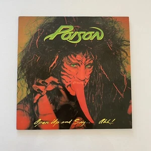 POISON - 'Open Up And Say...Ahh!' 12" Vinyl LP Record 1988~Glam/Metal~Capitol UK - Picture 1 of 13