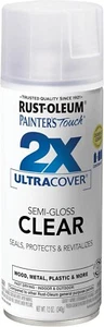 Rust-Oleum Painter's Touch 2X Ultra Cover Spray Paint, Semi-Gloss Clear 12oz - Picture 1 of 11