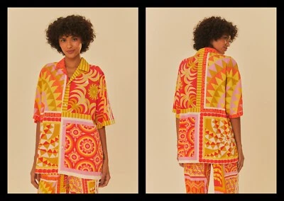 Adidas ~ Farm Rio Collaboration Moderna Streetwear Camisa Para Mujer L/XL $100 NUEVA CON ETIQUETAS Foto 1 de 2