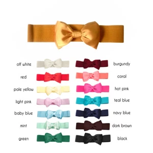 Elastic Waist Bella Satin Bow Belts - By Banned Apparel - Picture 1 of 48