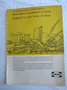 Blaw-Knox Construction Equipment Print AD brochure Pages 11X8" - Picture 1 of 3