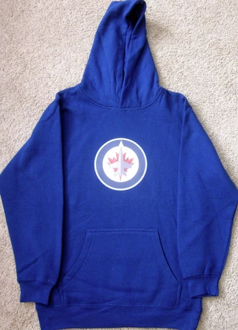 WINNIPEG JETS NHL HEAVYWEIGHT FLEECE HOODED SWEATSHIRT YOUTH MEDIUM NEW! Cover
