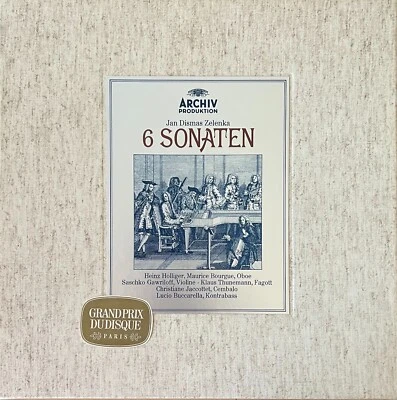 NEAR MINT "Zelenka: 6 Sonatas" 2 LPs 1973 Archiv Prod Stereo Import - Image 1 of 3