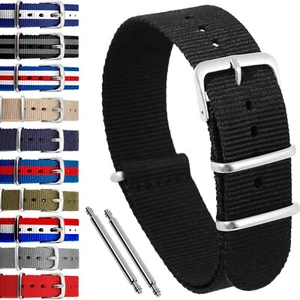 Pasek do zegarka NATO 12. 14. 16. 18. 20. 22. 24mm Nylon Tkanina tekstylna Taśma sportowa X1 - Zdjęcie 1 z 13