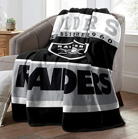 Las Vegas Raiders Fans Soft Fleece Warm Throw Blanket for Couch Sofa Bed Chair Cover