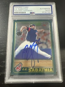 2001 Topps Chrome Traded Cc Sabathia Auto Autograph Signed Card PSA - Picture 1 of 2