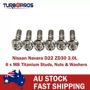 Titanium Turbo Charger Stud Kit For Nissan Navara D22 ZD30 3.0L - Picture 1 of 4