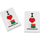2 x 45mm &#39;I Love Madagascar&#39; Erasers / Rubbers (ER00033351)