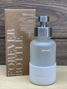 Norwex Glass Foaming Hand Wash Dispenser w/ Silicone Sleeve 12fl oz - Picture 1 of 7