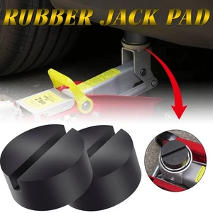 Pair Rubber Pad with Slots Hydraulic Ramp Jacking Pad Adapter Trolley Jack - Picture 1 of 6