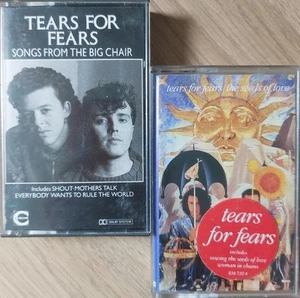 2 x TEARS FOR FEARS UK Issue Cassette Tape Albums ☆Joblot/Bundle - All Pictured☆ - Picture 1 of 3