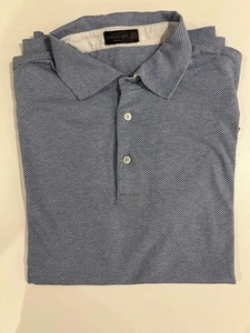 Corneliani Men’s Blue And White Polo Shirt Size M Short Sleeved - Picture 1 of 5