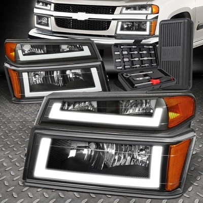 PARA 04-12 COLORADO CANYON LED DRL NEGRO/ÁMBAR FAROS PARACHOQUES LÁMPARAS + JUEGO DE HERRAMIENTAS Foto 1 de 4