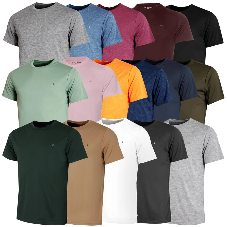 Camiseta de golf Calvin Klein para hombre 2025 Harlem secado rápido cuello redondo Foto 1 de 1