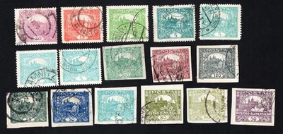 Checoslovaquia 1919-20 grupo de sellos usados CV=13,7$ Foto 1 de 2