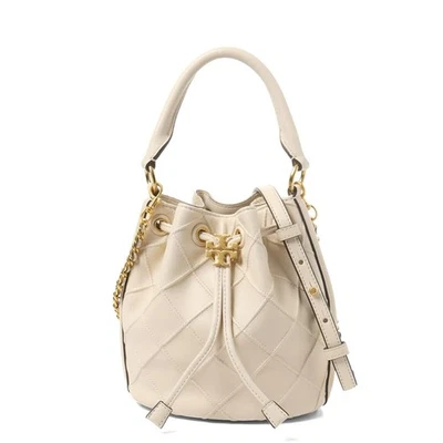 Tory Burch Fleming Soft Bucket Bag Crossbody New Cream 142565-122 - Image 1 of 4
