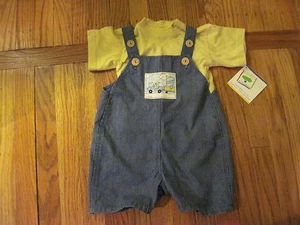 Boutique Mulberribush Shortall Romper and Tee - Boat Buddies - 12 Months - NWT - Picture 1 of 2