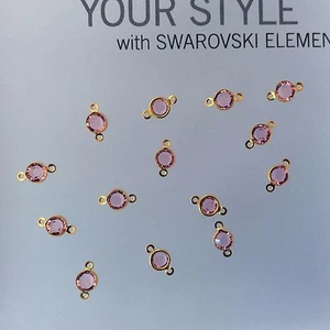 Swarovski® Channel Connectors - 4.5mm Gold Plated - Choose Color - 6 PC. PK. - Picture 1 of 5