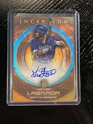 2022 Bowman Inception VICTOR LABRADA Orange auto /25 - Image 1 of 2