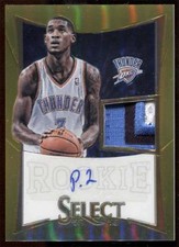 Perry Jones 2012-13 Panini Select Gold Prizm Patch Auto Rookie Refractor Signed