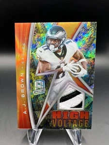 Aj Brown 2022 Panini Spectra High Voltage Player Worn Patch /8! 🦅 EAGLES! MVP?? - Picture 1 of 2