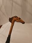 Black Umbrella With Hand Carved Wood Horse Head Handle