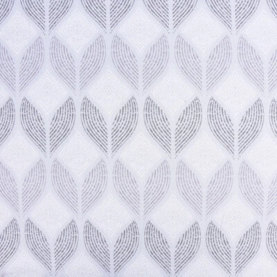 Gardinenstoff Dekostoff Digitaldruck Geometrisch eisblau grau weiß 1,4m Breite - Bild 1 von 4