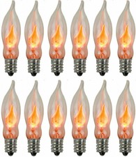 Holiday Joy - Flicker Flame Crystal Clear Tip Candelabra 12 Pack 