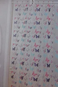 13 pc Butterfly Dreams Peva Shower Curtain & Hooks Set NIP - Picture 1 of 7