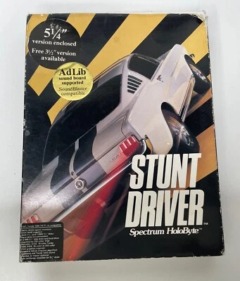 1990 Spectrum HoloByte: Stunt Driver PC Game in Original Box Complete W/Manual - Image 1 of 4